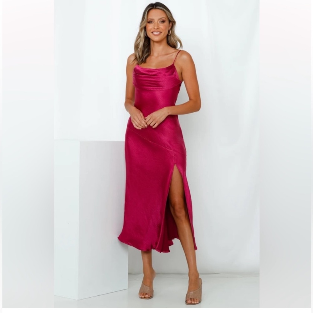 Wanted on the Dance Floor fuschia dress